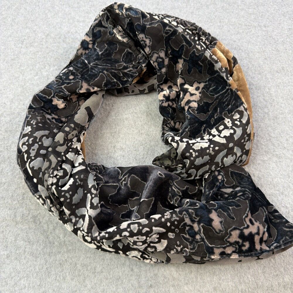 Velvet Burnout Infiniti Scarf 35.5 x 17 Fall Harvest Boho Whimsigoth Gypsy Rose
